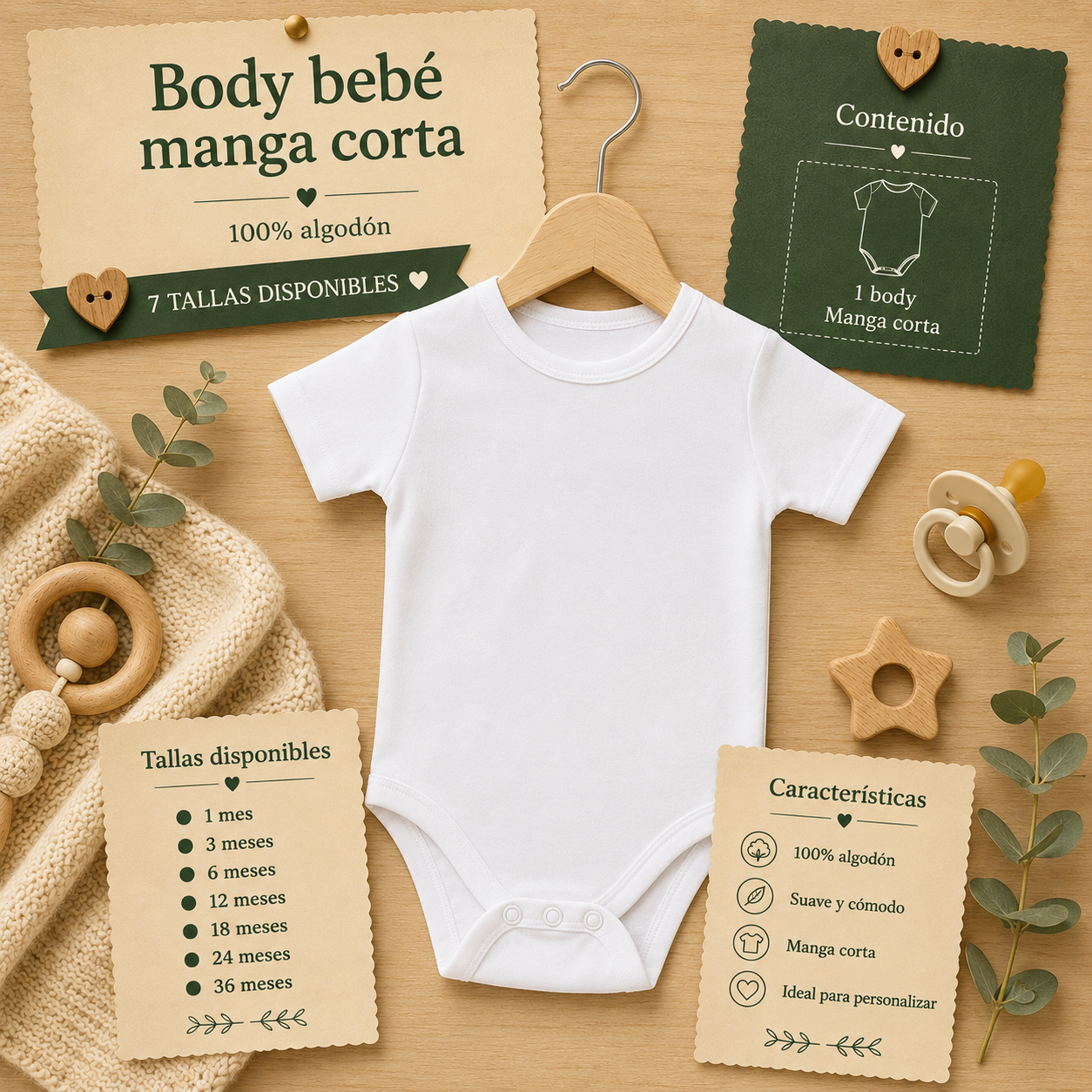 BODY MANGA CORTA