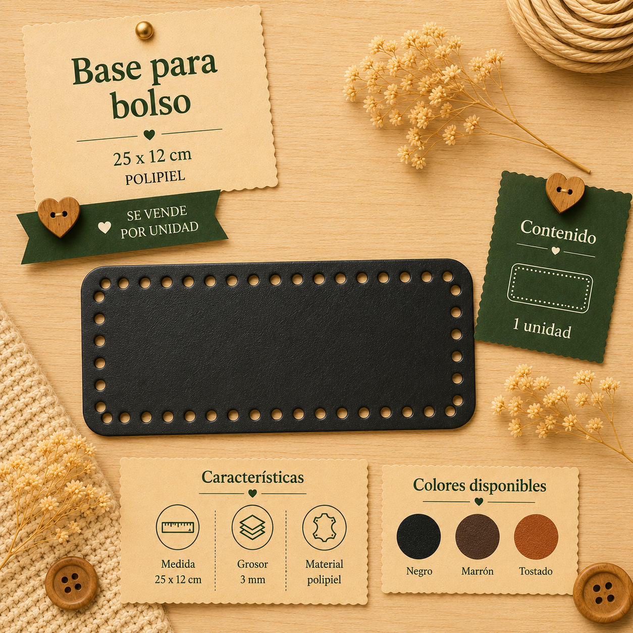 BASE PARA BOLSOS