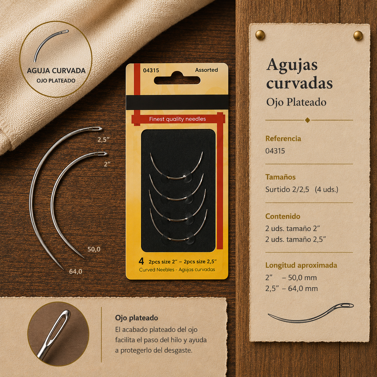 AGUJAS CURVADA