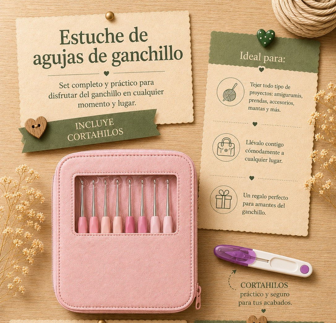 ESTUCHE AGUJAS GANCHILLO