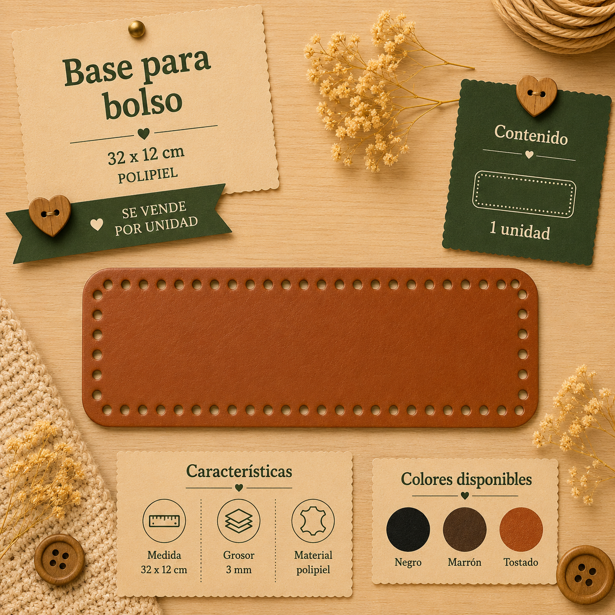 BASE PARA BOLSOS