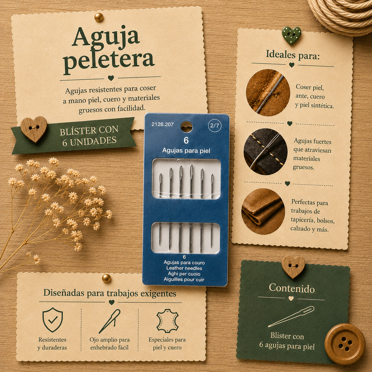 AGUJAS PARA PIEL