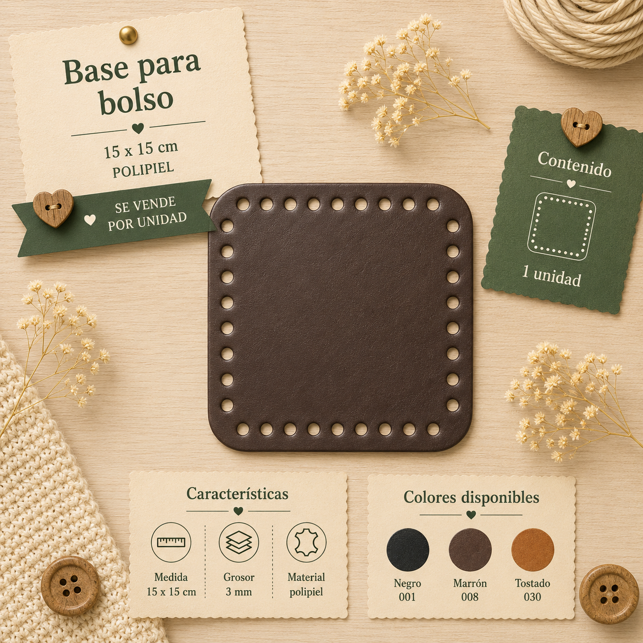 BASE PARA BOLSOS