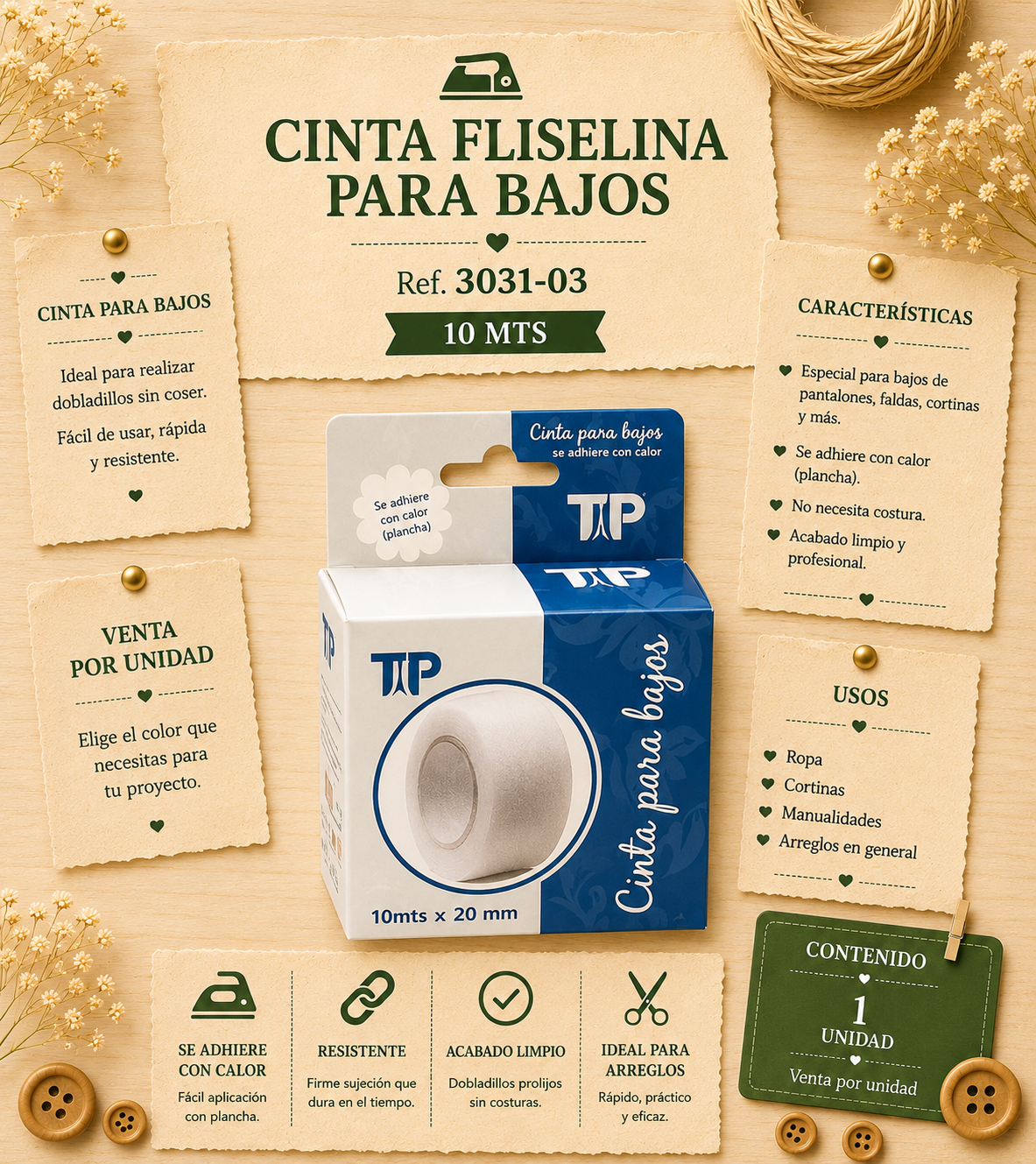 CINTA PARA BAJOS