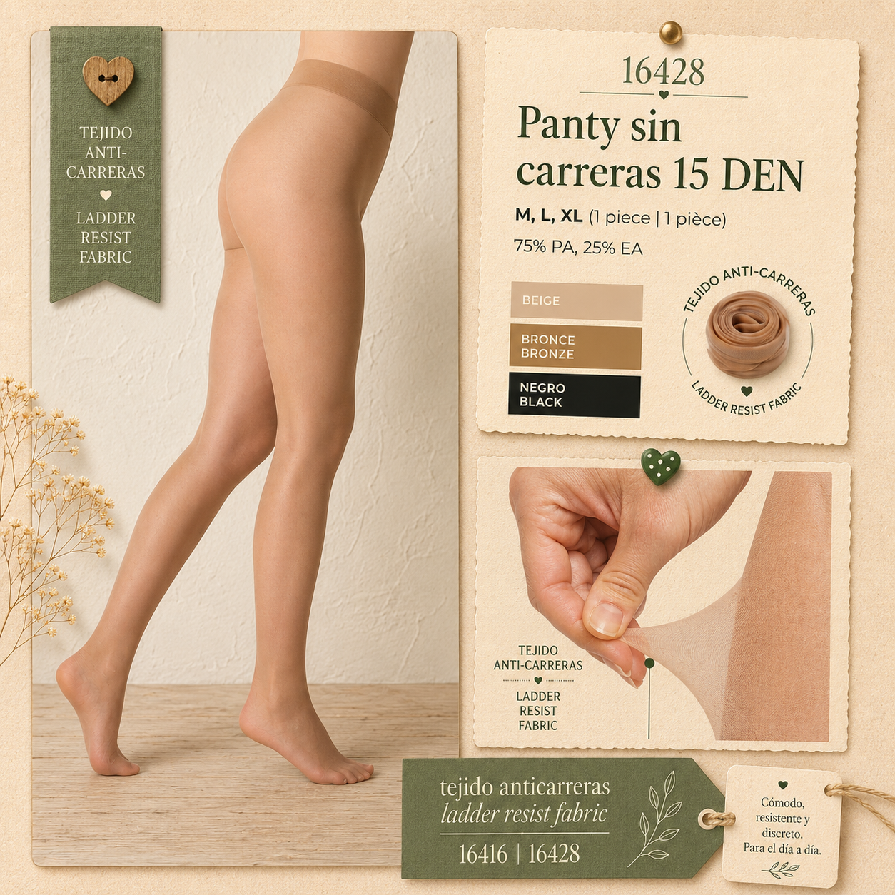 PANTY 15 DEN SIN CARRERAS