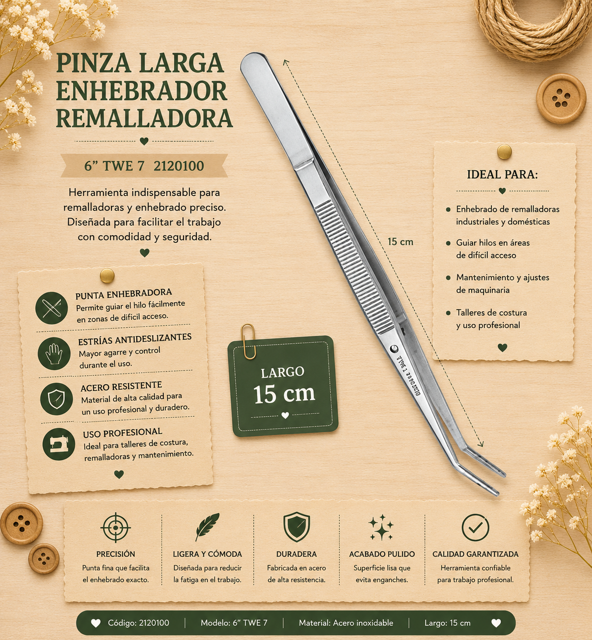 PINZA ENHEBRADORA