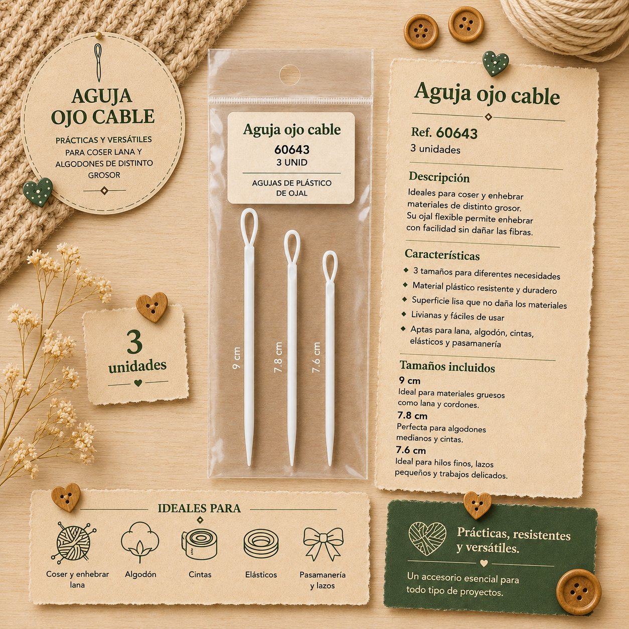AGUJA LANERA OJO CABLE